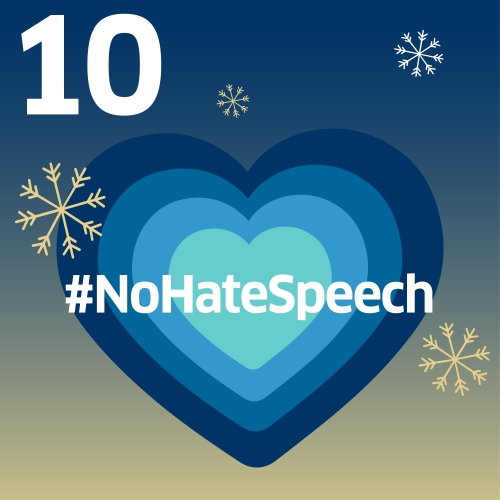 Herz mit Aufschrift No Hate Speech