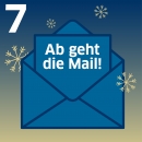 E-Mail-Symbol mit Aufschrift: Ab geht die Mail