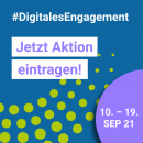 Digitale Woche #DigitalesEngagement 10. bis 19. September 2021 Jetzt  Aktion eintragen! Instagram / Facebook Story blau